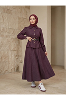 Ön Arka Pensli Etekli Takım-Bordo