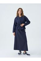 Ceket Detay İkili Elbise-Lacivert