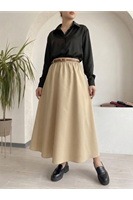 Kemer Detay Terikoton Etek-Bej