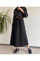 Kemer Detay Terikoton Etek-Siyah