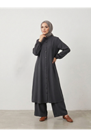 Hakim Yaka Uzun Pantolonlu Takım-Antrasit