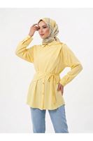 Omuz Toka Detay Aller Tunik-Sarı