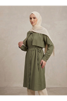 Çift Taraflı Aller Uzun Tunik-Haki