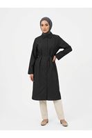 Biye Detay Uzun Tunik-Siyah