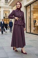 Ön Arka Pensli Etekli Takım-Bordo