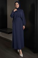 Bağlamalı İkili Elbise-Lacivert