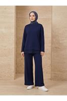Taş Garnili Pantolonlu Takım-Lacivert