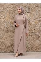 Omuz Pİle Toka DetayTensel  Elbise-Vizon