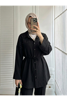 Roba Taş Detay Tunik-Siyah