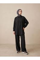 Cep Detay Pantolonlu Takım-Siyah