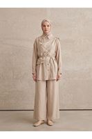 Omuz Toka Detay Aller Pantolonlu Takım-Taş