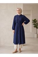 Hakim Yaka Uzun Tunik-Lacivert