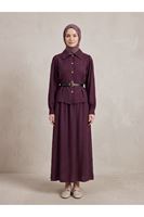 Ön Pensli Etekli Takım-Bordo