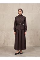 Ön Pensli Etekli Takım-Kahve