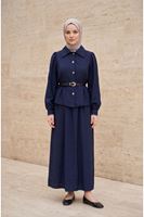 Ön Pensli Etekli Takım-Lacivert