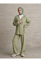 Yan Bağlamalı Çilek Takım-Haki