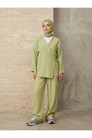 Yan Bağlamalı Çilek Takım-YAĞ YEŞİLİ