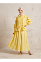 Büzgülü Etekli Takım-Sarı