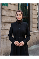Omuz Aller Detay Tunik-Siyah