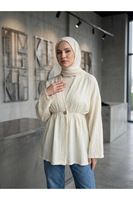 Düğme Detay Çilek Hırka-Taş