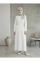 Çilek Elbise-Ekru
