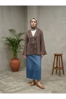 Önü Fırfırlı Tunik-Duman