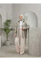 Bol Paça Çilek Pantolon-Taş