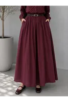 Astarlı Vual Etek-Bordo