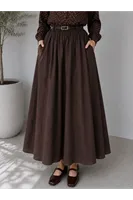 Astarlı Vual Etek-Kahve