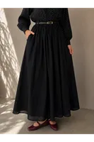 Astarlı Vual Etek-Siyah