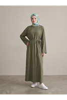 Modal Slop Elbise-Haki