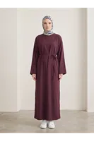 Modal Slop Elbise-Bordo