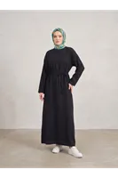 Modal Slop Elbise-Siyah