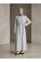 Çilek Elbise-Gri