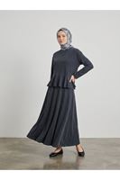 Volanlı Etekli Takım-Siyah