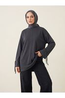Kol Biye Detay Pike Tunik-Siyah