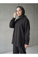 Denim Modal Pantolonlu Takım-Siyah
