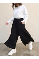 Pileli Oysho Pantolon-Siyah