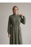 Reglan Kol Pike Elbise-Haki